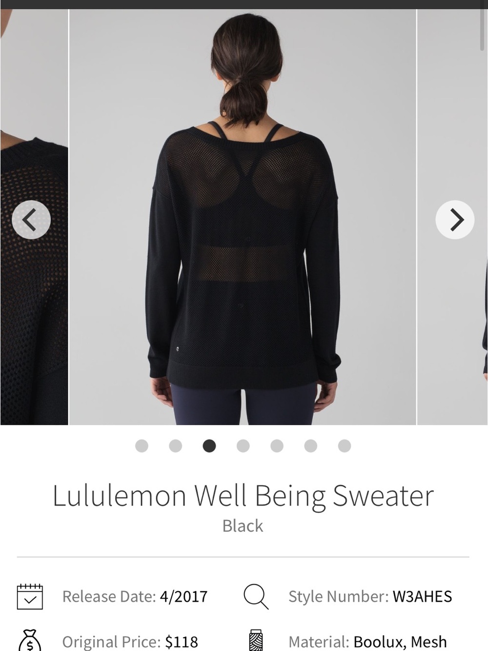 lululemon athletica Open-Knit Crew Sweater - Black